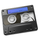 Cassette Blue Icon 128px png